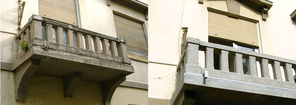 Julijin balkon-Novi Sad, restauracija kamenog balkona-vetaki granit)