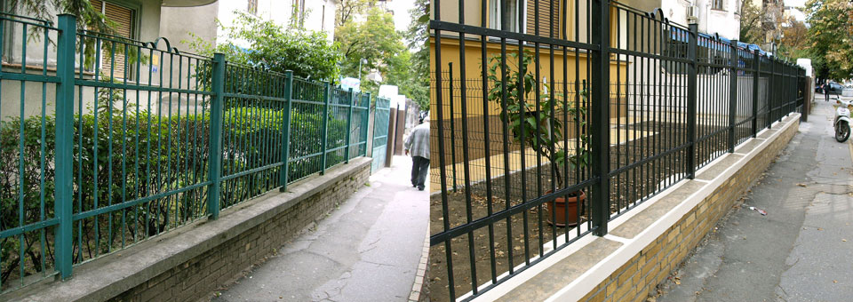 Metalna ograda sa fasadnom ciglom - Novi Sad. ienje, sanacija i zatita